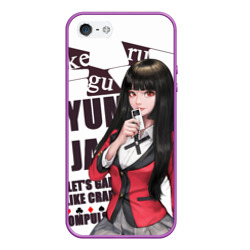 Чехол для iPhone 5/5S матовый Kakegurui пики в темноте