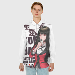 Мужская рубашка oversize 3D Kakegurui пики в темноте - фото 2