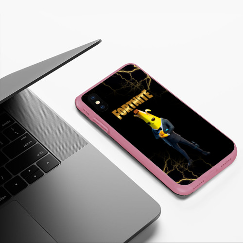 Чехол для iPhone XS Max матовый Peely Fortnite, цвет малиновый - фото 5