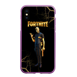 Чехол для iPhone XS Max матовый Gold Midas Fortnite 2