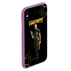 Чехол для iPhone XS Max матовый Gold Midas Fortnite 2 - фото 2