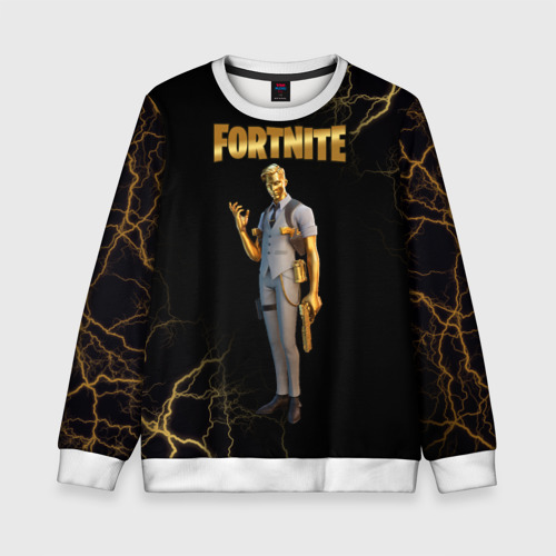 Детский свитшот 3D Gold Midas Fortnite 2, цвет 3D печать