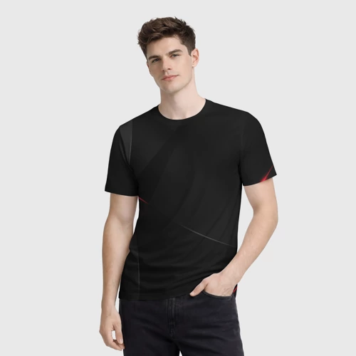 Мужская футболка 3D с принтом Dark, фото на моделе #1