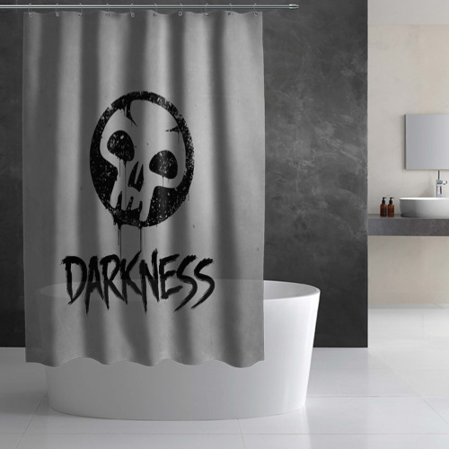 Штора 3D для ванной Emblems Darkness - фото 3