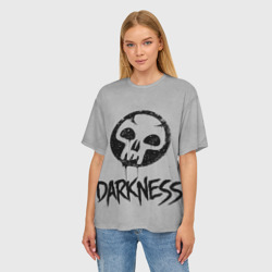 Женская футболка oversize 3D Emblems Darkness - фото 2