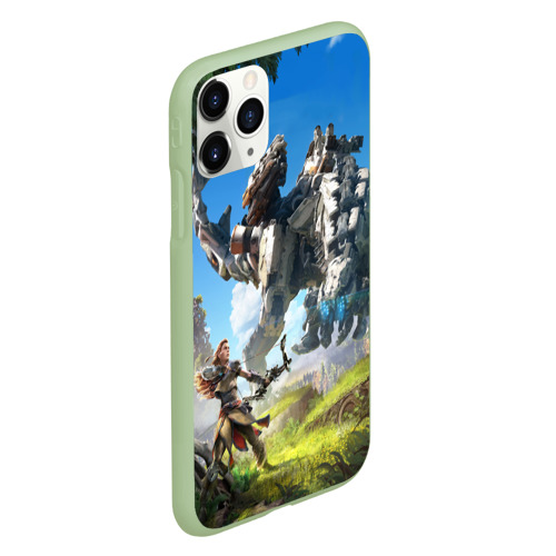 Чехол для iPhone 11 Pro матовый Horizon Zero Dawn, цвет салатовый - фото 3