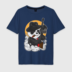 Мужская футболка хлопок Oversize Panda Gangster with tompson