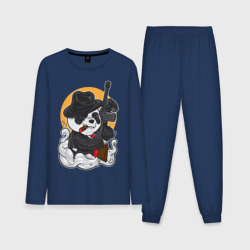 Мужская пижама с лонгсливом хлопок Panda Gangster with tompson