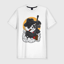 Мужская футболка хлопок Slim Panda Gangster with tompson