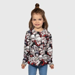 Детский лонгслив 3D Helltaker girls pattern - фото 2
