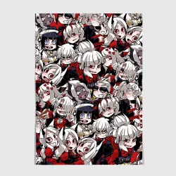 Постер Helltaker girls pattern