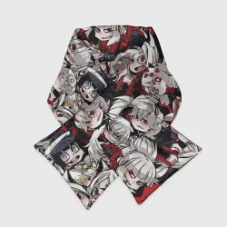 Шарф-пуховик 3D Helltaker girls pattern