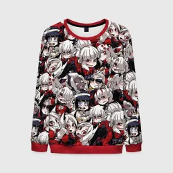 Мужской свитшот 3D Helltaker girls pattern