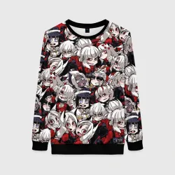 Женский свитшот 3D Helltaker girls pattern