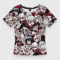 Женская футболка 3D Slim Helltaker girls pattern