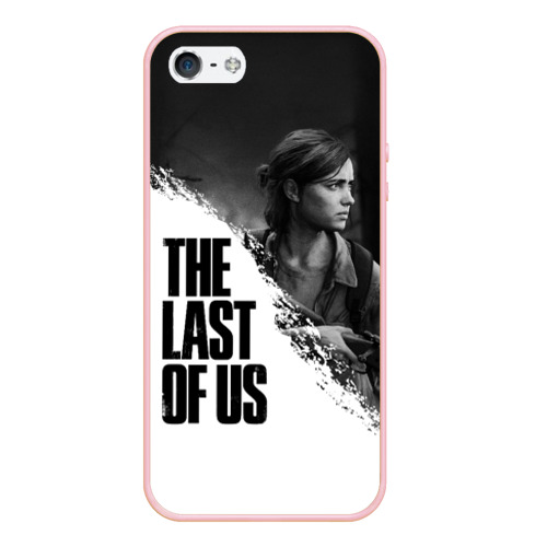 Чехол для iPhone 5/5S матовый The Last of Us 2, цвет светло-розовый