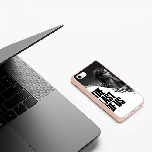 Чехол для iPhone 5/5S матовый The Last of Us 2, цвет светло-розовый - фото 5