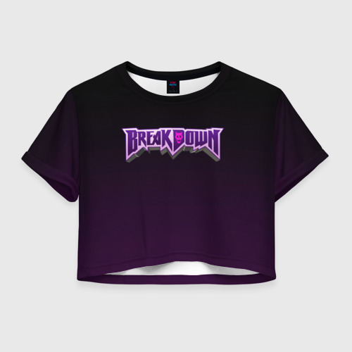 Женская футболка Crop-top 3D JoJo BreakDown, цвет 3D печать