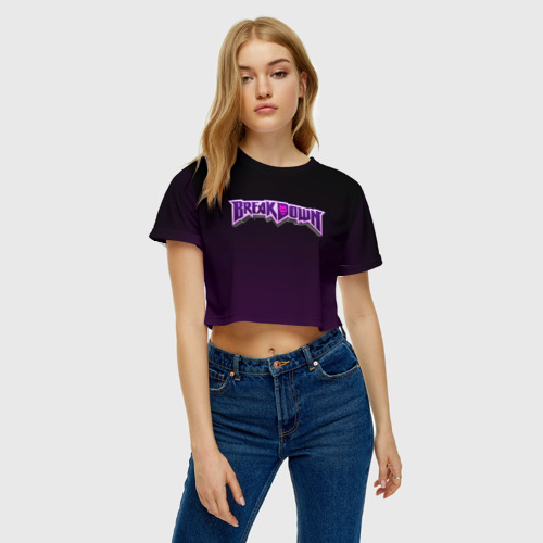 Женская футболка Crop-top 3D JoJo BreakDown, цвет 3D печать - фото 3
