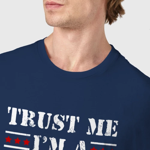 Мужская футболка хлопок с принтом Trust me i'm a Russian Spy, фото #4