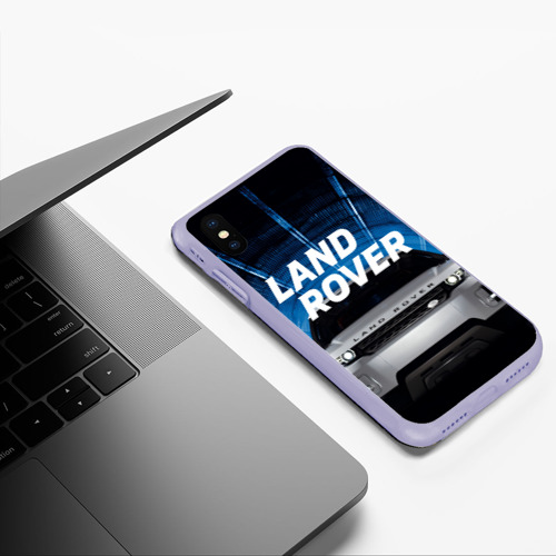 Чехол для iPhone XS Max матовый Land Rover, цвет светло-сиреневый - фото 5