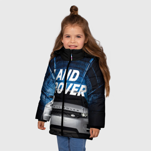 Зимняя куртка для девочек 3D Land Rover, цвет черный - фото 3