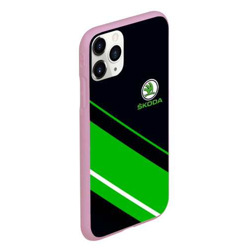 Чехол для iPhone 11 Pro Max матовый Skoda, цвет розовый - фото 3