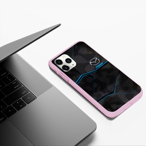 Чехол для iPhone 11 Pro Max матовый Mazda, цвет розовый - фото 5