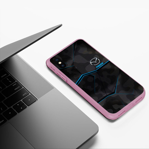 Чехол для iPhone XS Max матовый Mazda, цвет розовый - фото 5