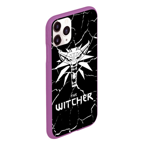 Чехол для iPhone 11 Pro Max матовый The Witcher, цвет фиолетовый - фото 3