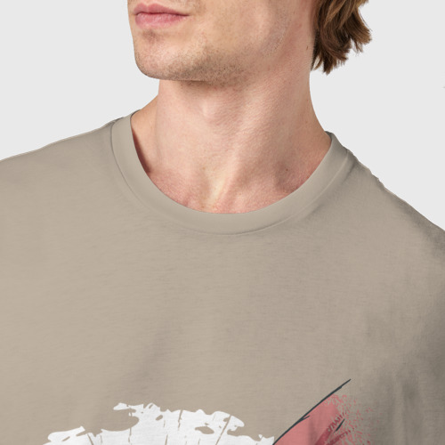 Мужская футболка хлопок Сотворение Адама - Мотоцикл, цвет миндальный - фото 6