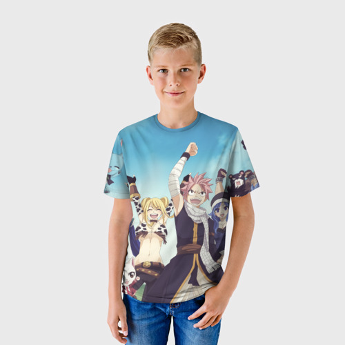 Детская футболка 3D с принтом FAIRY TAIL | ХВОСТ ФЕИ, фото на моделе #1