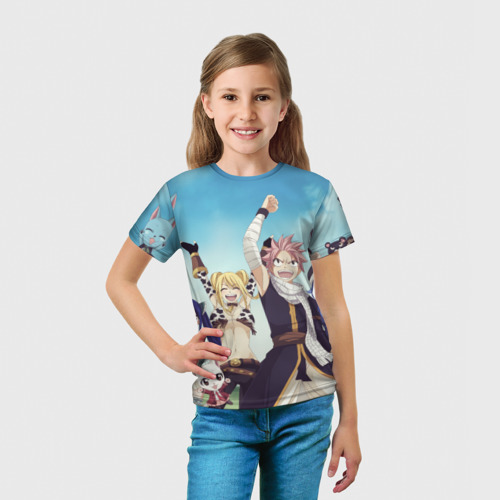 Детская футболка 3D с принтом FAIRY TAIL | ХВОСТ ФЕИ, вид сбоку #3