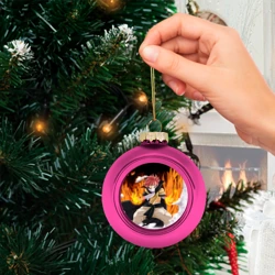 Ёлочный шар стеклянный/пластиковый Fairy Tail воинственный Нацу - фото 2