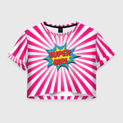 Женская футболка Crop-top 3D Super Girl