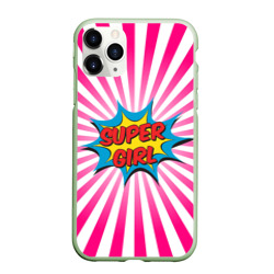 Чехол для iPhone 11 Pro матовый Super Girl