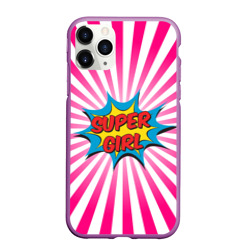 Чехол для iPhone 11 Pro Max матовый Super Girl