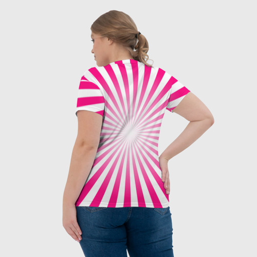 Женская футболка 3D с принтом Super Girl, вид сзади #2