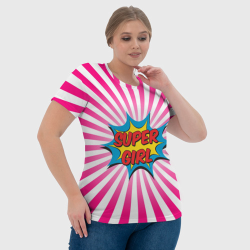 Женская футболка 3D с принтом Super Girl, фото #4