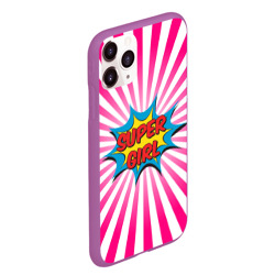 Чехол для iPhone 11 Pro Max матовый Super Girl - фото 2