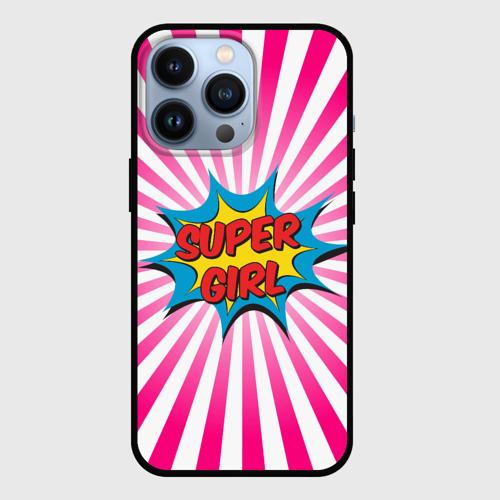 Чехол для iPhone 13 Pro Super Girl, цвет черный
