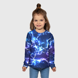 Детский лонгслив 3D Светящиеся молнии neon flash - фото 2