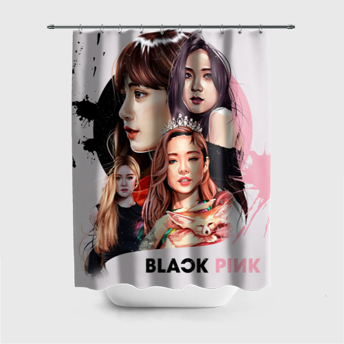 Штора 3D для ванной Blackpink