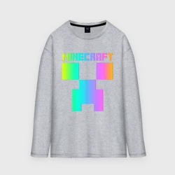 Женский лонгслив oversize хлопок Minecraft Creeper