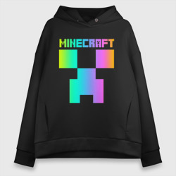 Женское худи Oversize хлопок Minecraft Creeper