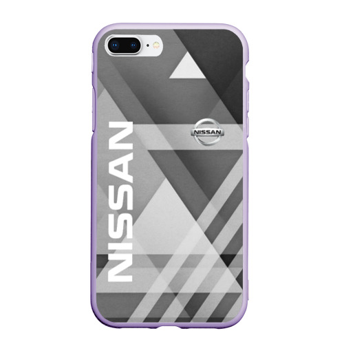 Чехол для iPhone 7Plus/8 Plus матовый Nissan, цвет светло-сиреневый