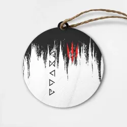 Деревянная игрушка круг The Witcher