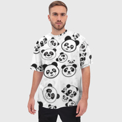 Мужская футболка oversize 3D Панды - фото 2