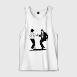 Мужская майка хлопок Грязные танцы Винсента и Мии Уоллес - Криминальное чтиво