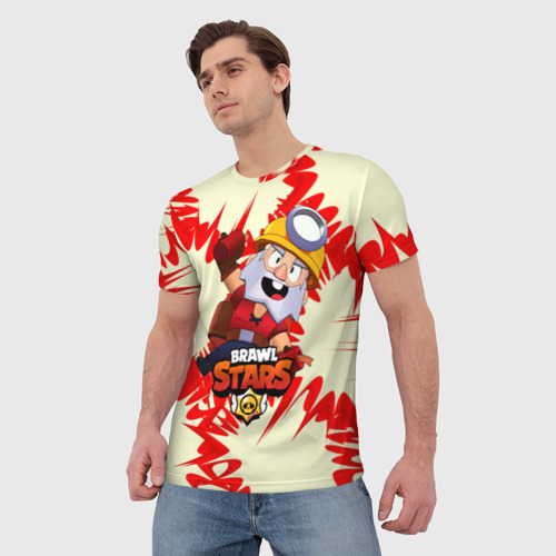 Мужская футболка 3D с принтом Brawl Stars Dynamike, фото на моделе #1